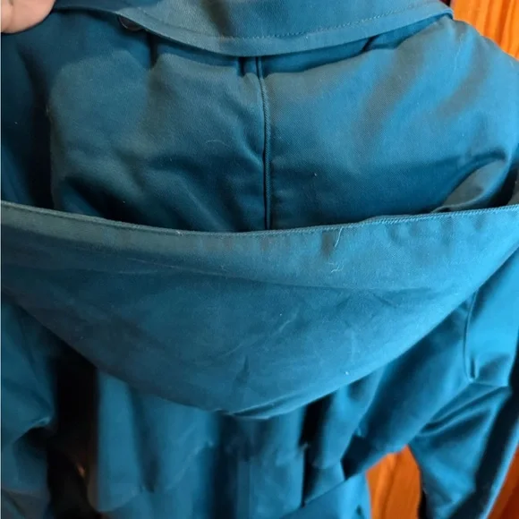 London Fog Blue Trench Coat size 6 Petite - Picture 8 of 12